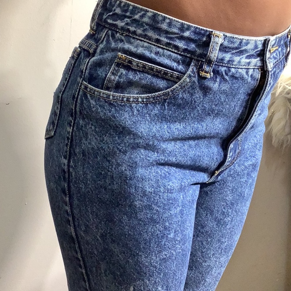 Vintage guess acid wash jeans zipper ankle